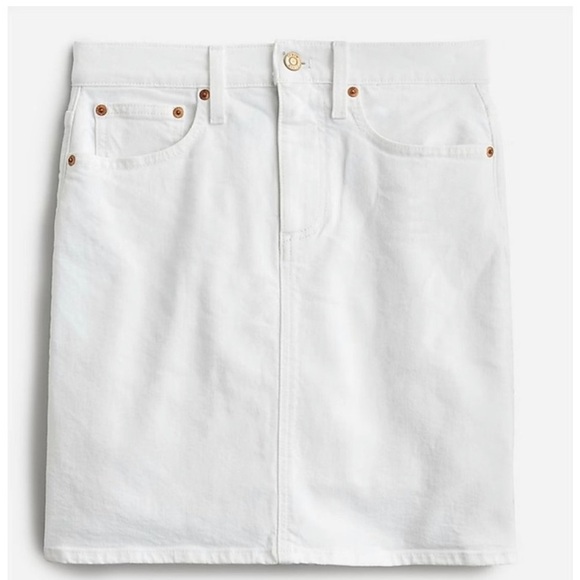J. Crew Dresses & Skirts - J.Crew $98 Denim Mini Skirt in White Size 30 BI723